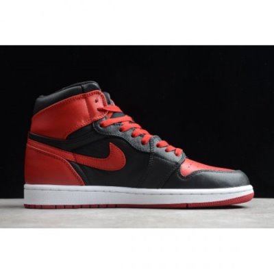 Nike Erkek Air Jordan 1 Retro High Ban Siyah / Kırmızı Basketbol Ayakkabısı Türkiye - HPMMYC50